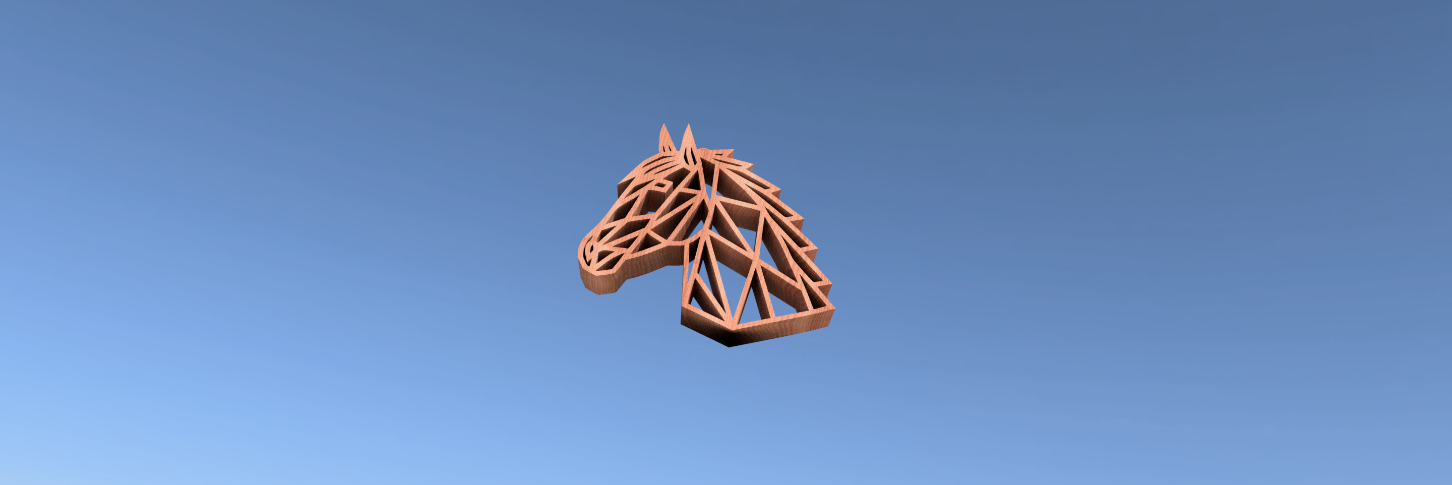A beautiful 3D model a key chain in the shape of a horse