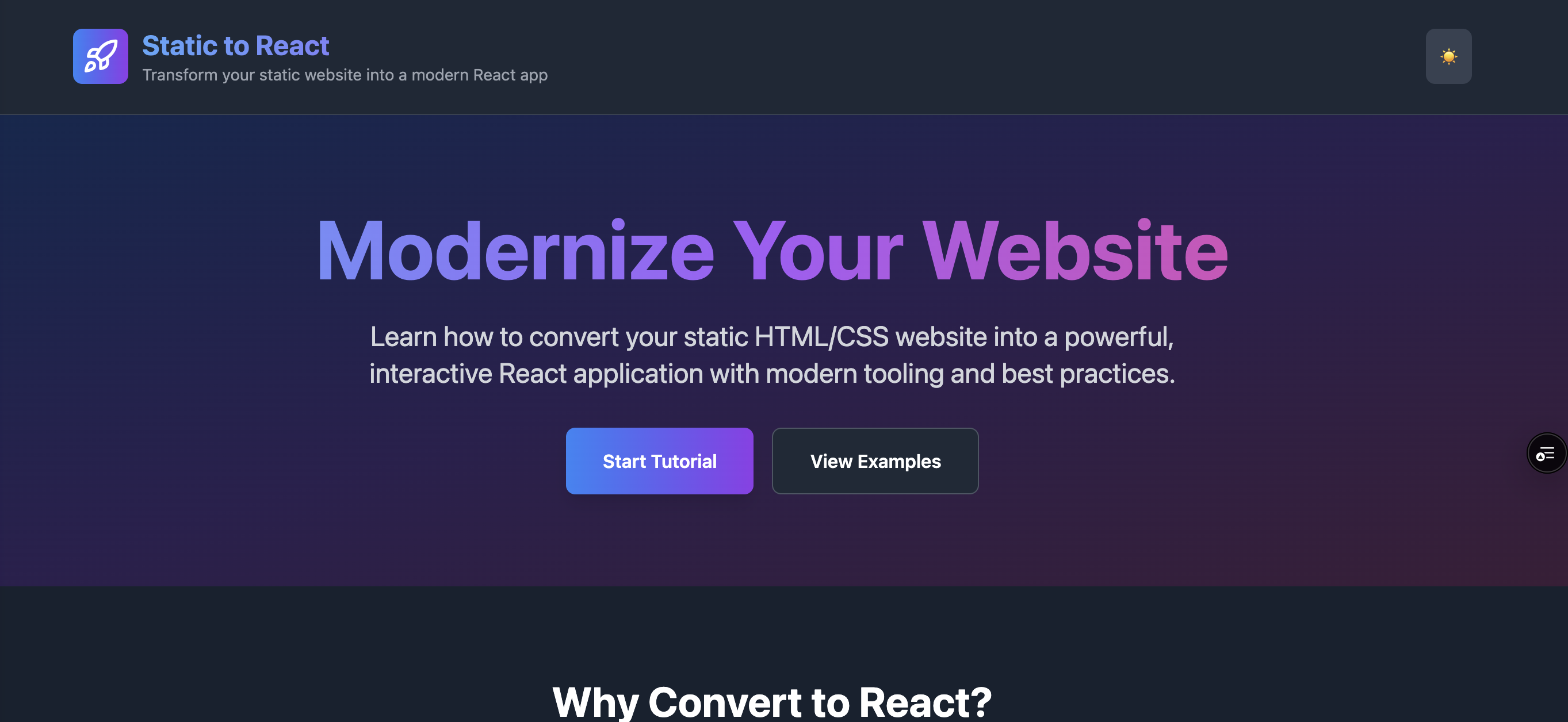 A coding environment for building React apps